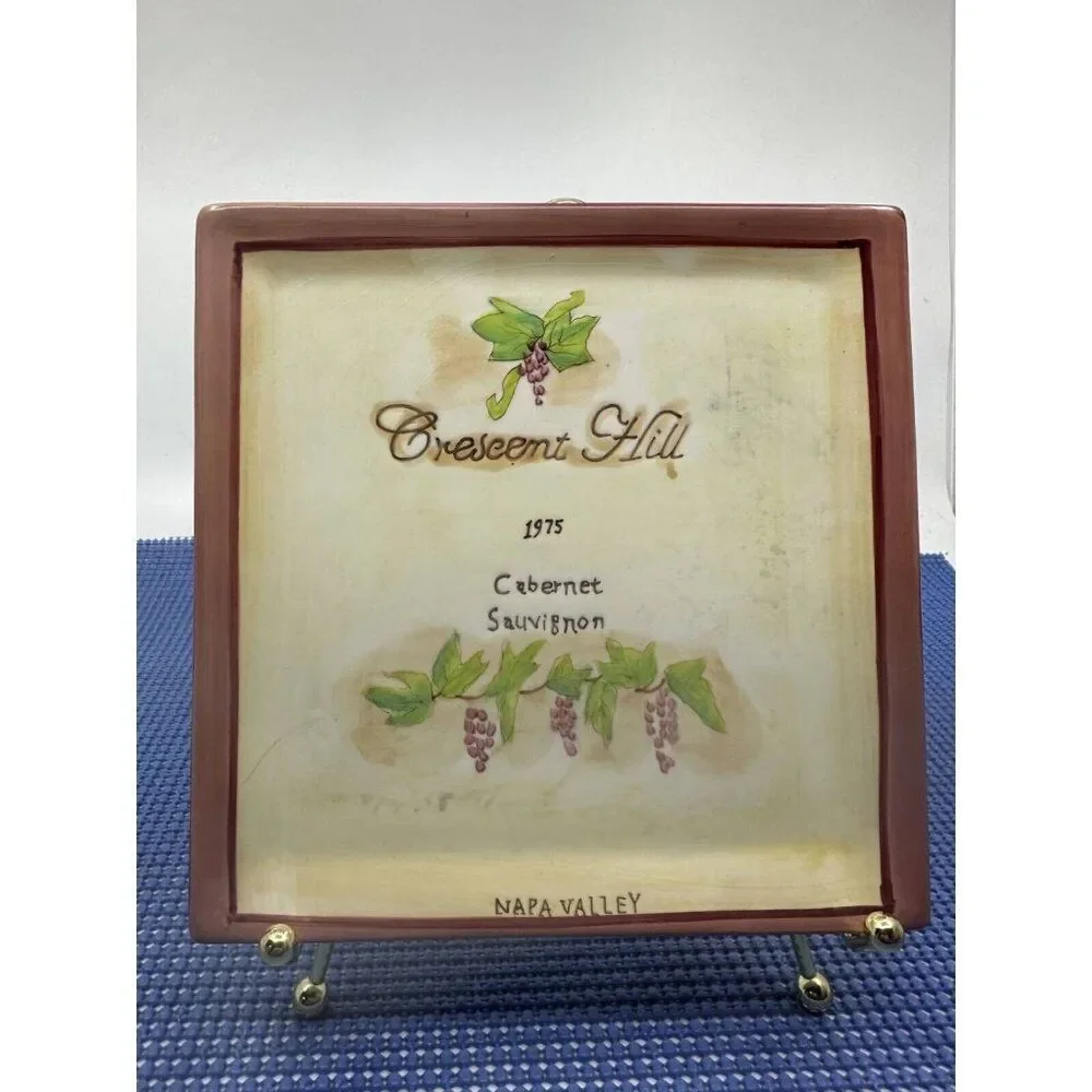 American Atelier Napa Crescent Hill 1975‎ Cabernet Sauvignon Square Plate  5309